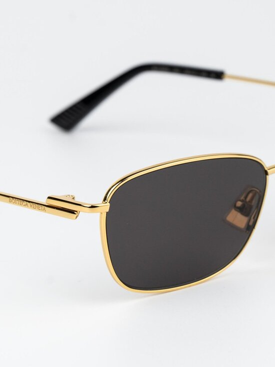 Bottega Veneta Women Sunglasses Gold Grey Rectangle BV1300S 001 NEW AUTHENTIC main image 3